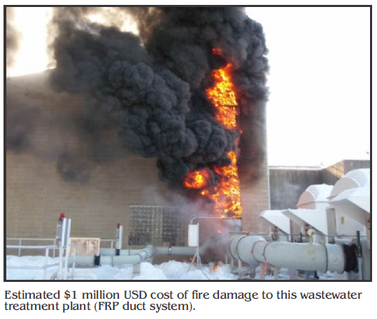 FRP duct fire at wastewater treatment facility.png