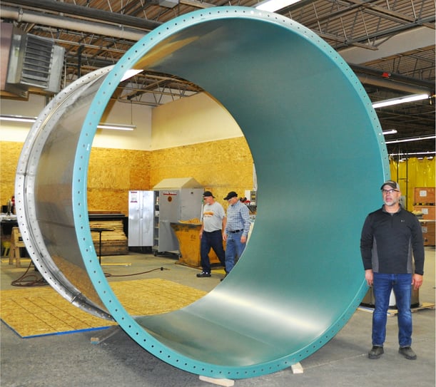 Fab-Tech's first 120" diameter fume exhaust duct