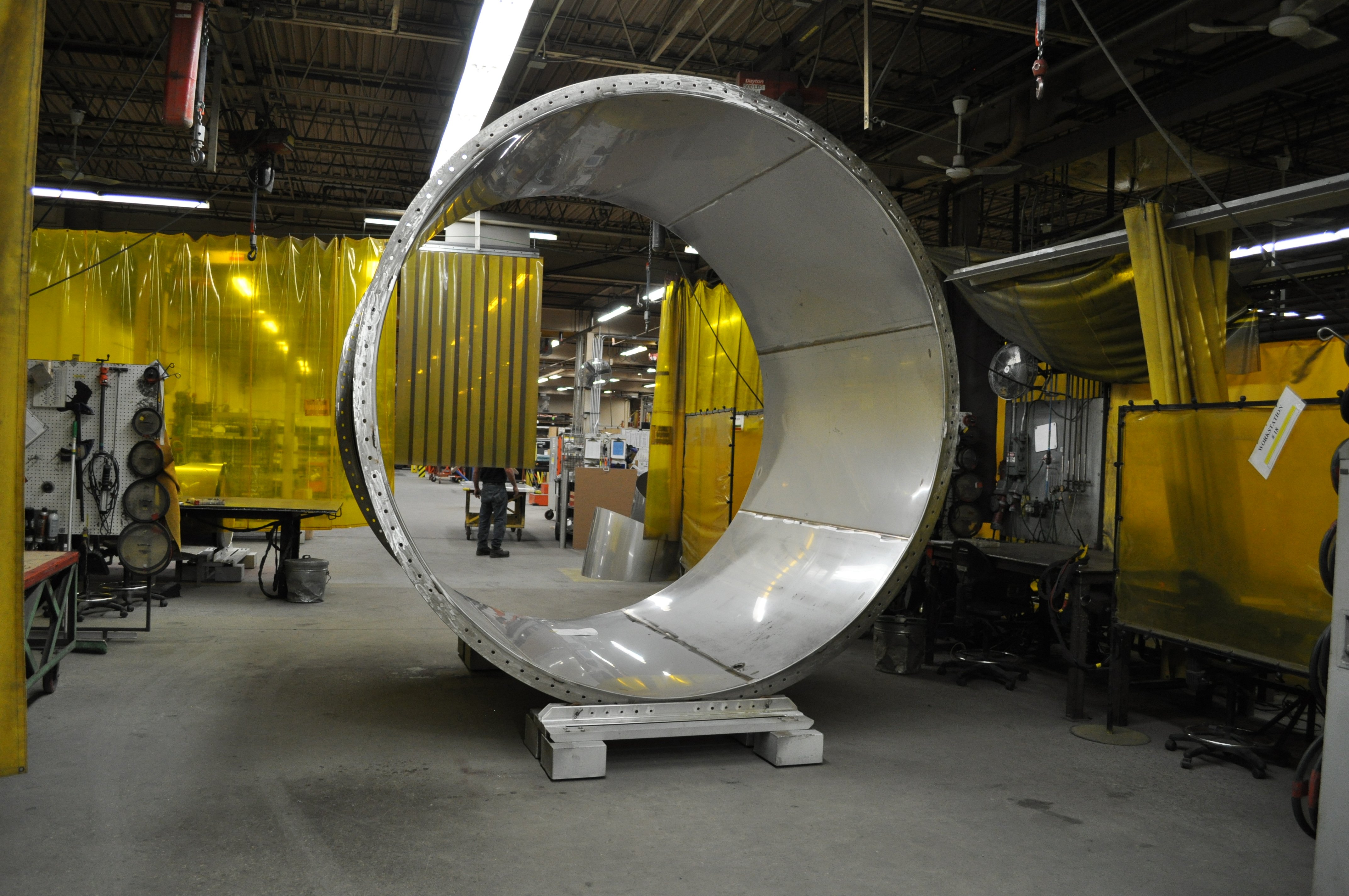 Fab-Tech's first 120" diameter fume exhaust duct (pre-coated)