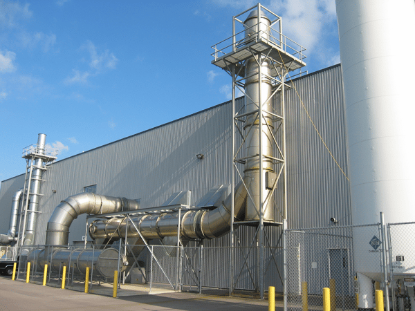 PermaShield Pipe fume exhaust system at solar cell manufacturing facility